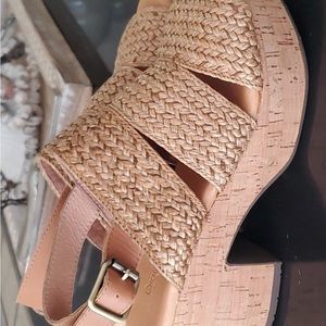Chocolat Blu Galya Platform Sandal in Natural Raffia